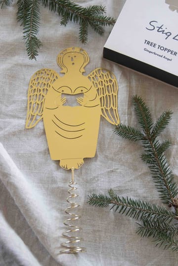 Stig L gingerbread angel tree topper juletræsstjerne - Messing - Pluto Design