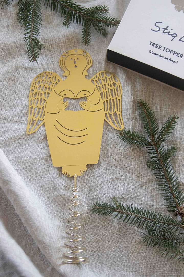 Stig L gingerbread angel tree topper juletræsstjerne, Messing Pluto Design