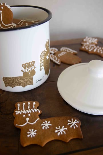 Stig L Gingerbread dåse - Hvid-guld - Pluto Design