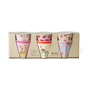 Rice melaminkop small 6-pak - Wildlife pink - RICE