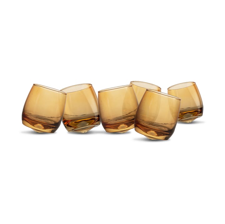 Sagaform tumblers med rund bund 30 cl 6-pak, Amber Sagaform