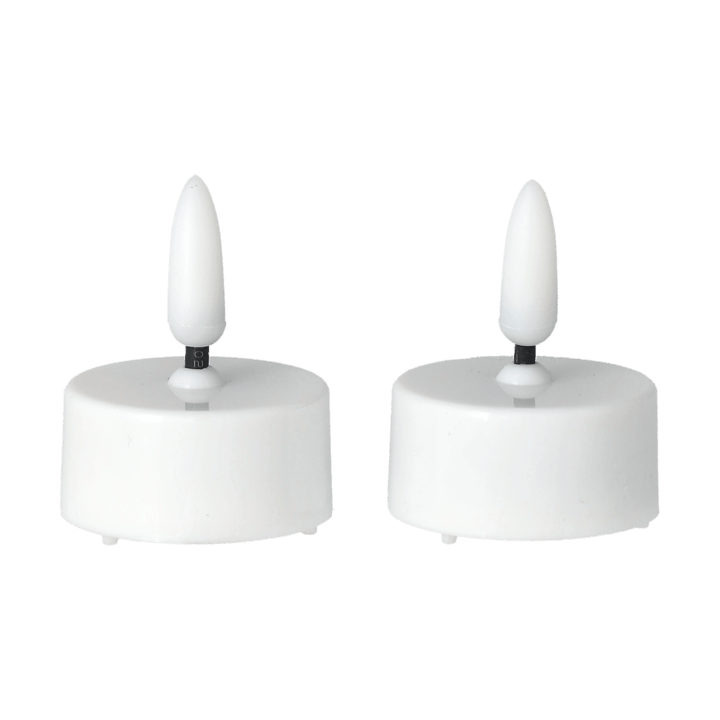 Bright fyrfadslys LED 3,8 cm 2-pak, White Scandi Essentials