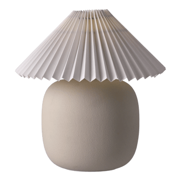 Boulder bordlampe 29 cm beige-pleated white - undefined - Scandi Living