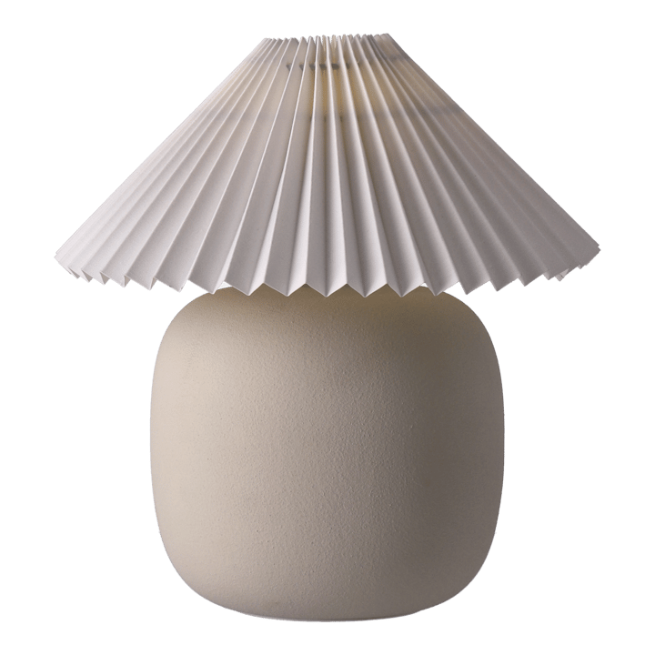 Boulder bordlampe 29 cm beige-pleated white Scandi Living