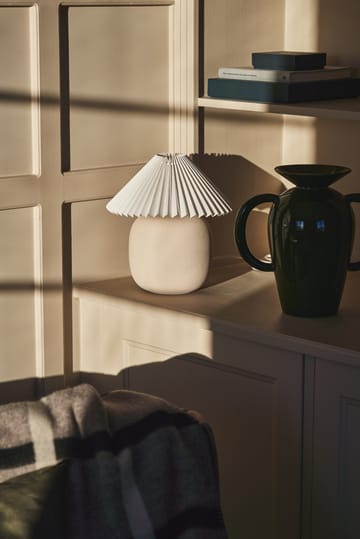 Boulder bordlampe 29 cm beige-pleated white - undefined - Scandi Living