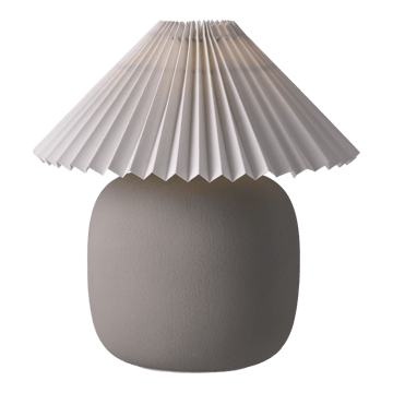 Boulder bordlampe 29 cm grey-pleated white - undefined - Scandi Living