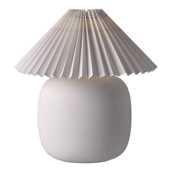 Boulder bordlampe 29 cm white-pleated white Scandi Living