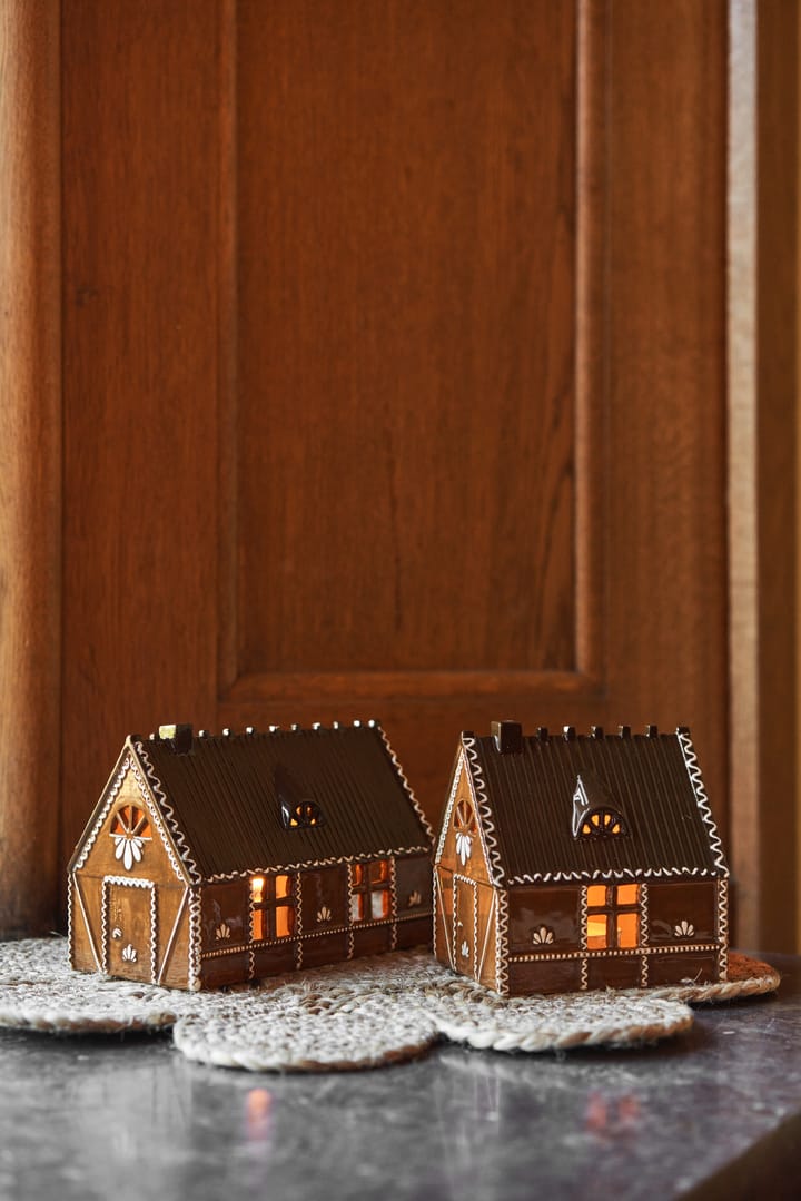 Ginger bread lys hus, 12 cm Scandi Living