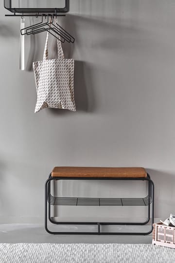 Nod bænk/skohylde 80x36c42 cm - Black - Scandi Living