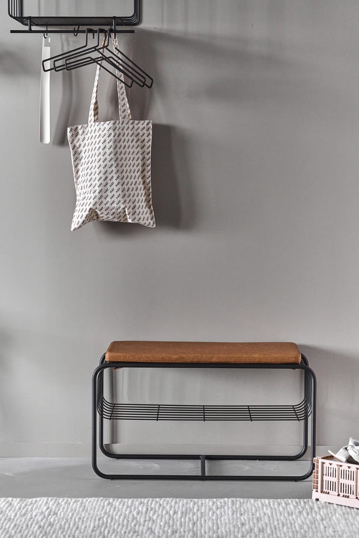 Nod bænk/skohylde 80x36c42 cm, Black Scandi Living