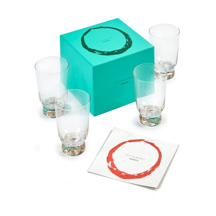 Ottolenghi Feast drikkeglas 33 cl 4-pak - Stripes gold - Serax