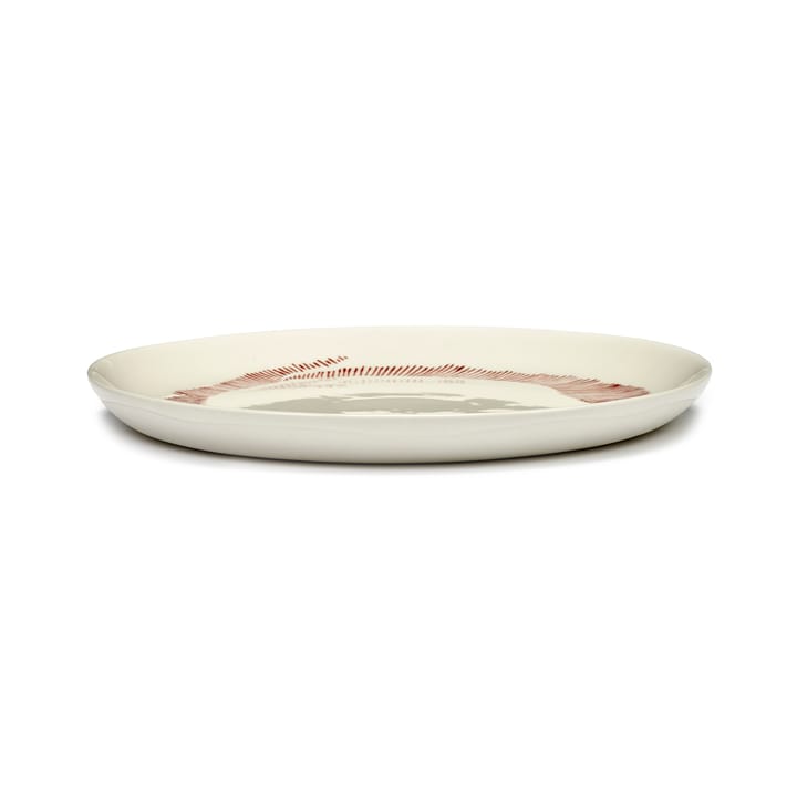 Ottolenghi Feast tallerken M Ø22,5 cm 2-pak - White stripes-red - Serax