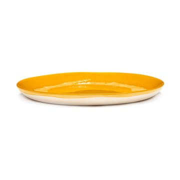 Ottolenghi Feast tallerken M Ø22,5 cm 2-pak - Yellow stripes-white - Serax