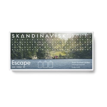 ESCAPE mini duftlys gavesæt 3 dele - 65 g - Skandinavisk