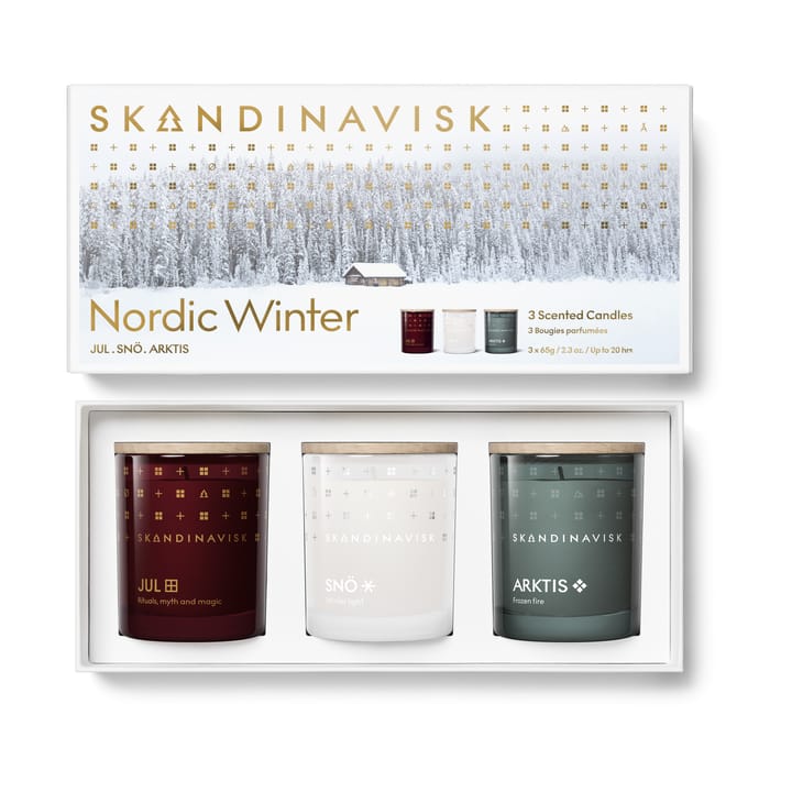 Nordic Winter duftlys gavesæt 3 dele - 65 g - Skandinavisk