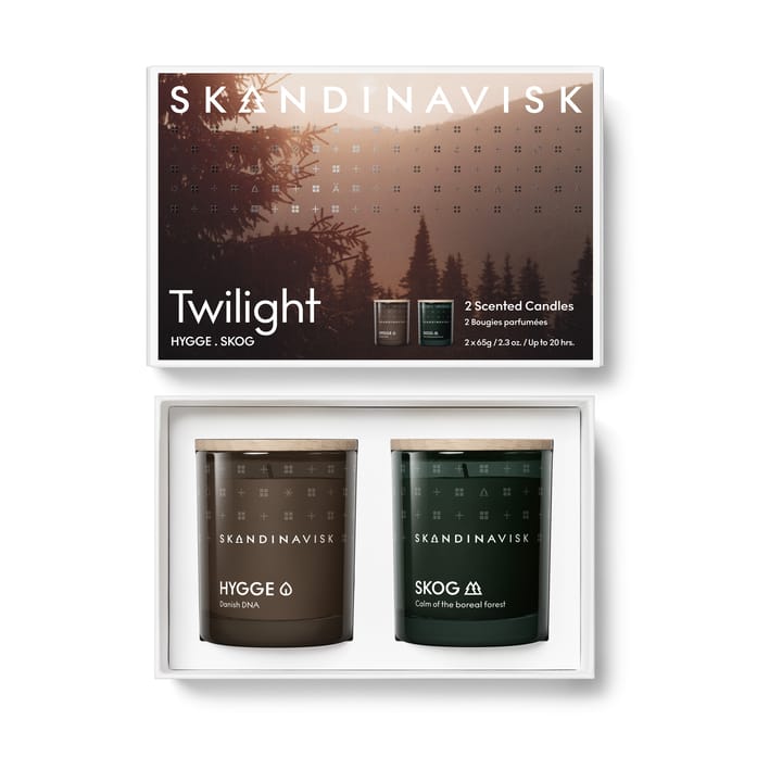 Twilight duftlys gavesæt 2 dele - 65 g - Skandinavisk