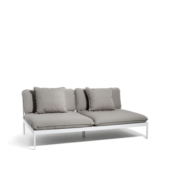 Bönan modulsofa - Fiord 551 beige, 2-personers, lysegrå aluminiumsramme - Skargaarden