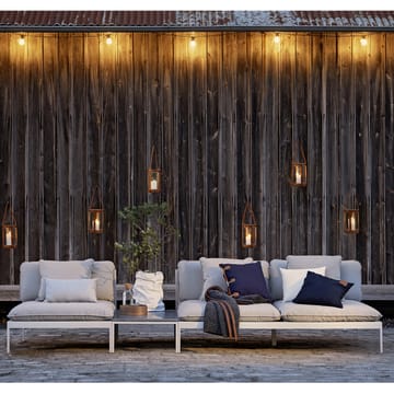 Bönan modulsofa - Sunbrella Sling light grey, 1-personers, lysegrå aluminiumsramme - Skargaarden