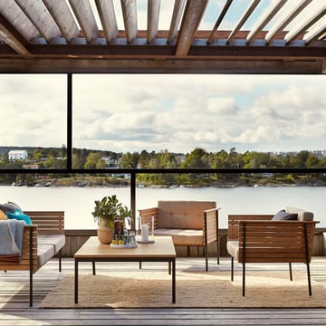 Häringe lounge lænestol - Sunbrella Natté Nature Grey-teak-sort - Skargaarden