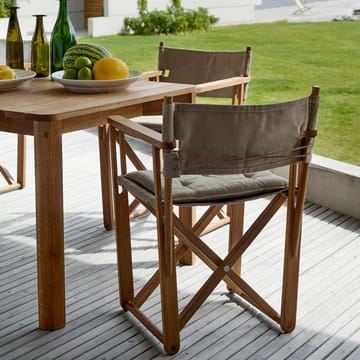 Kryss Dining armstol - Canvas natural, teak - Skargaarden