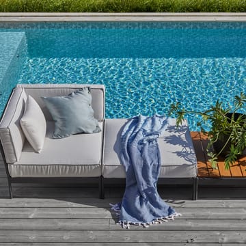 Lidö modulsofa - Sunbrella Deave silver grey, midterdel, mørkegrå aluminiumsramme - Skargaarden