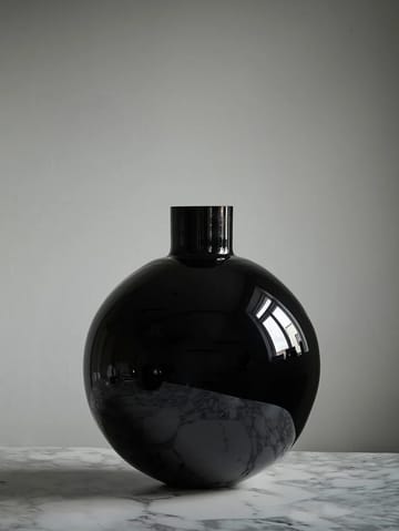 Pallo vase - Sort 37 cm - Skrufs Glasbruk