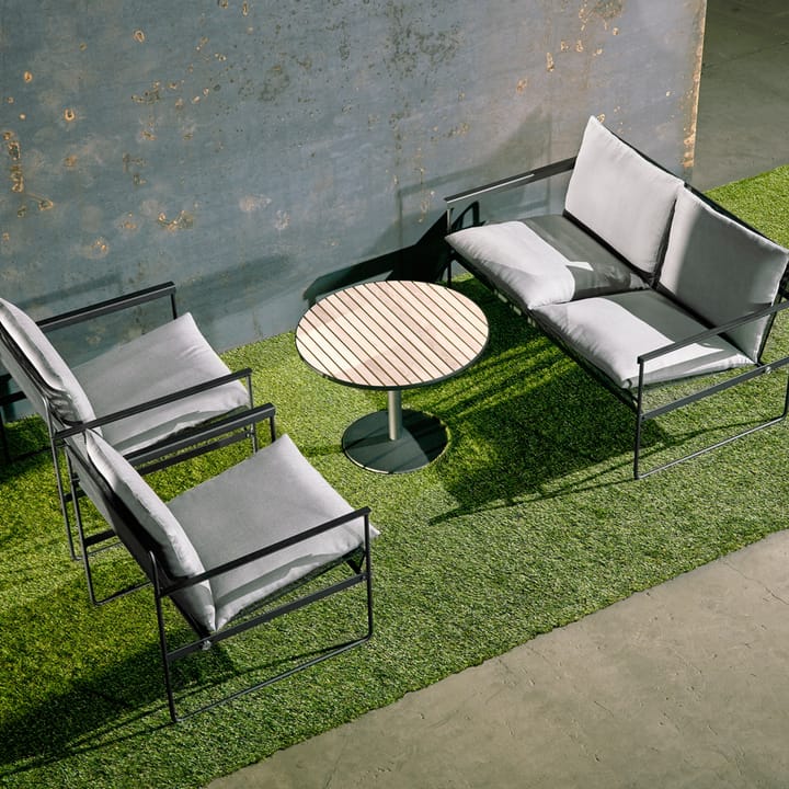 Slow 2-pers. sofa - Sunbrella grå-sort stålstel - SMD Design
