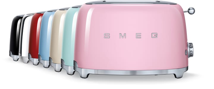 Smeg 50's Style brødrister 2 skiver, Lyserød Smeg