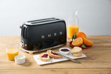 Smeg 50's Style brødrister 4x2 skiver - Sort - Smeg