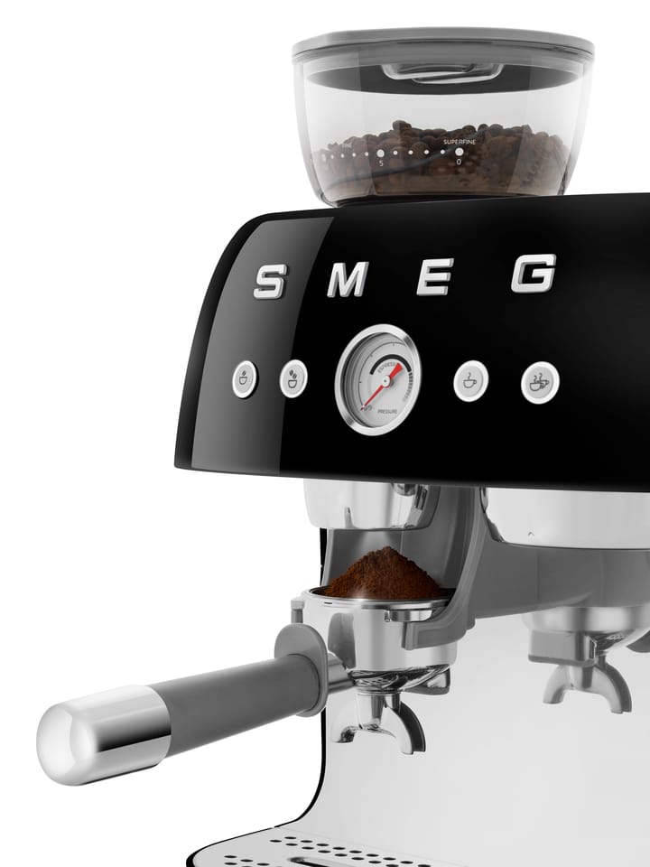 Smeg 50's Style espressomaskine med kaffekværn - Sort - Smeg