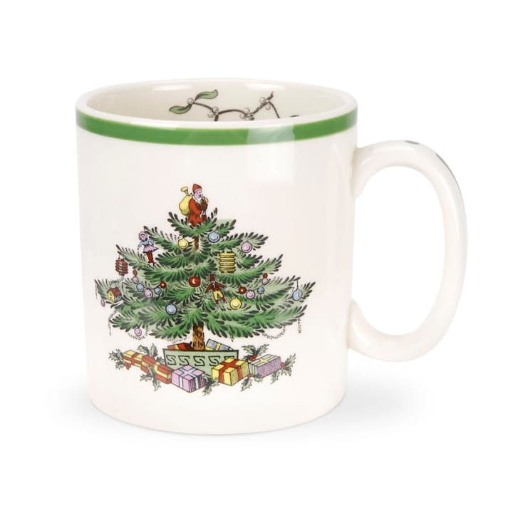 Christmas Tree krus 22 cl, White-green-red Spode