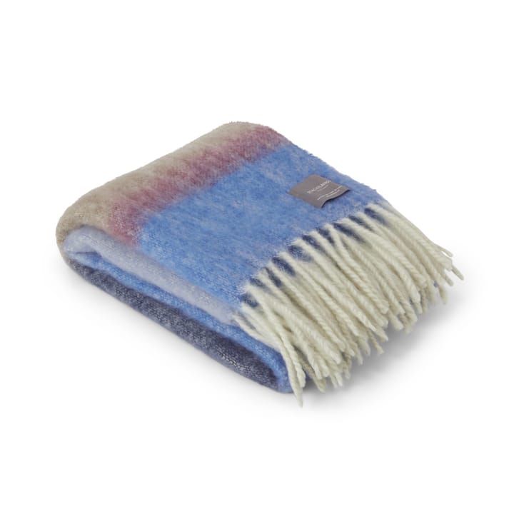 Mohair plaid - Stripe Blue, Azur & Camel - Stackelbergs