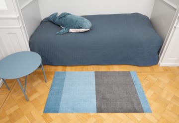 Stripes by tica, horisontal, entrétæppe/løber - Blue/steel grey, 67x120 cm - tica copenhagen