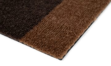 Stripes by tica, horisontal, entrétæppe/løber - Cognac-dark brown-black, 90x130 cm - tica copenhagen