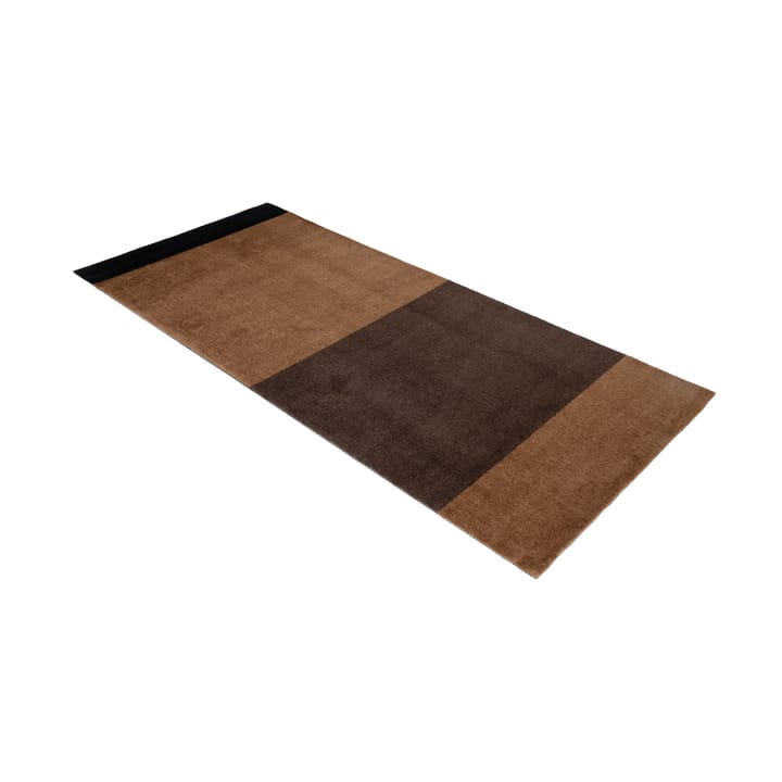 Stripes by tica, horisontal, entrétæppe/løber, Cognac-dark brown-black, 90x200 cm tica copenhagen