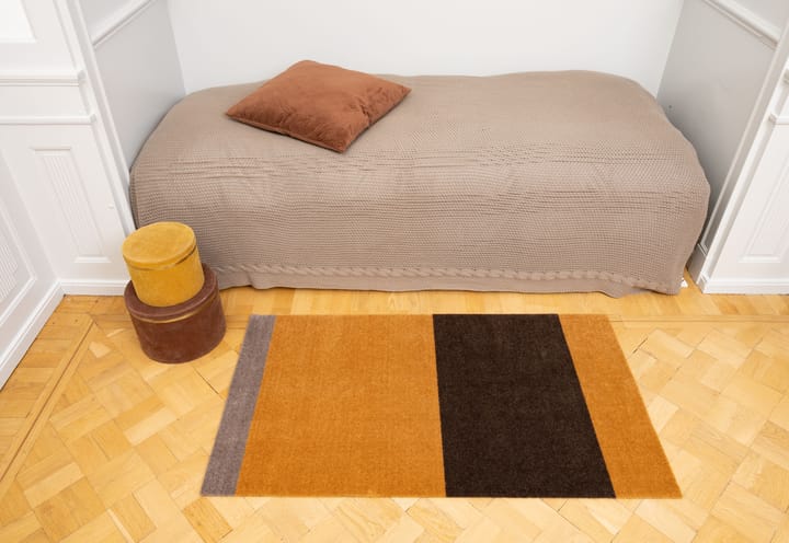 Stripes by tica, horisontal, entrétæppe/løber, Dijon/brown/sand, 67x120 cm tica copenhagen