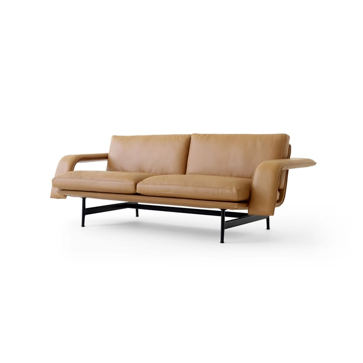 Meantime AV30 2-personers sofa - Warm black-Noble leather Cognac - &Tradition