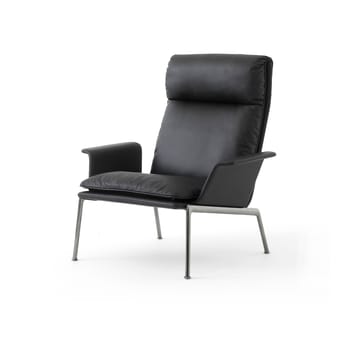 Muno LN17 High back lounge stol - Dark chrome-Black - &Tradition