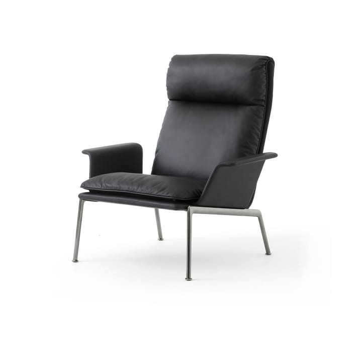 Muno LN17 High back lounge stol, Dark chrome-Black &Tradition