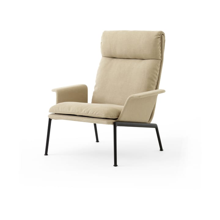 Muno LN17 High back lounge stol, Warm black-Clay 0007 &Tradition