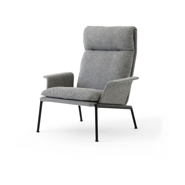 Muno LN17 High back lounge stol, Warm black-Hallingdal 0126 &Tradition