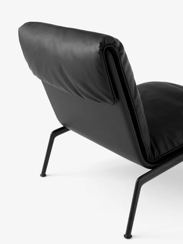 Muno LN18 lounge stol - Dark chrome-Noble leather Black - &Tradition