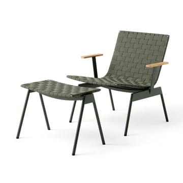 Ville Outdoor AV45 loungestol med armlæn - Bronze green - &Tradition