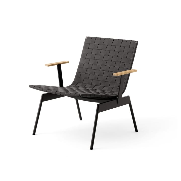 Ville Outdoor AV45 loungestol med armlæn - Warm black - &Tradition