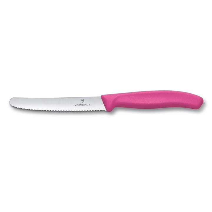 Victorinox tomatkniv bølgetandet 11 cm - Lyserød - Victorinox