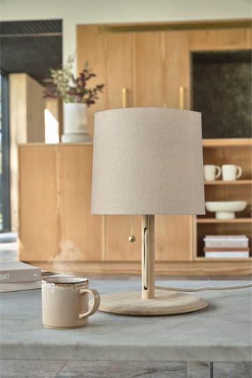 Barv bordlampe 41xØ26 cm - Ubehandlet massiv eg - Villa Collection