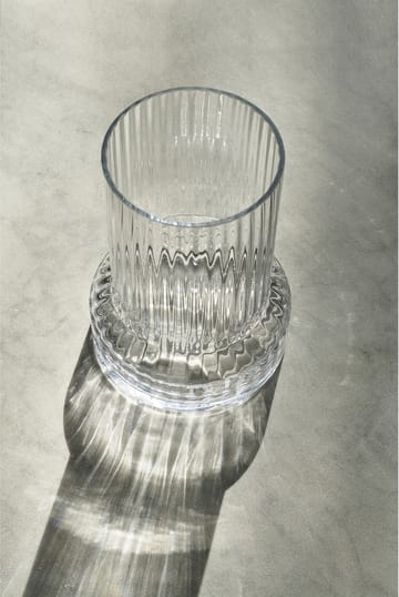 Hvils glasvase rillet Ø21 cm - Clear - Villa Collection