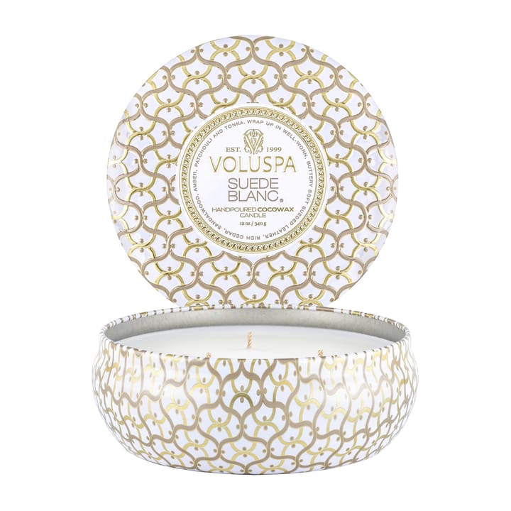 Maison Blanc 3-wick Tin duftlys 40 timer - Suede Blanc - Voluspa