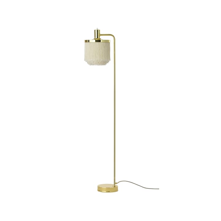 Fringe gulvlampe - cream white, messingforgyldt stål - Warm Nordic